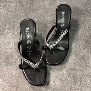 Toscanella Bedazzled Sleek Wedge Sandals